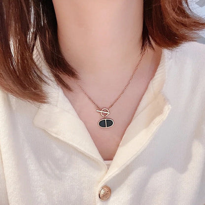 [NOBLE AURA]CHAINE VERSO BLACK CERAMIC NECKLACE