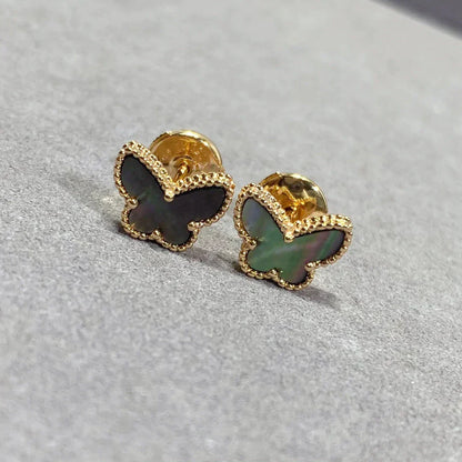 [NOBLE AURA]BUTTERFLY DARK MOP  EARRINGS