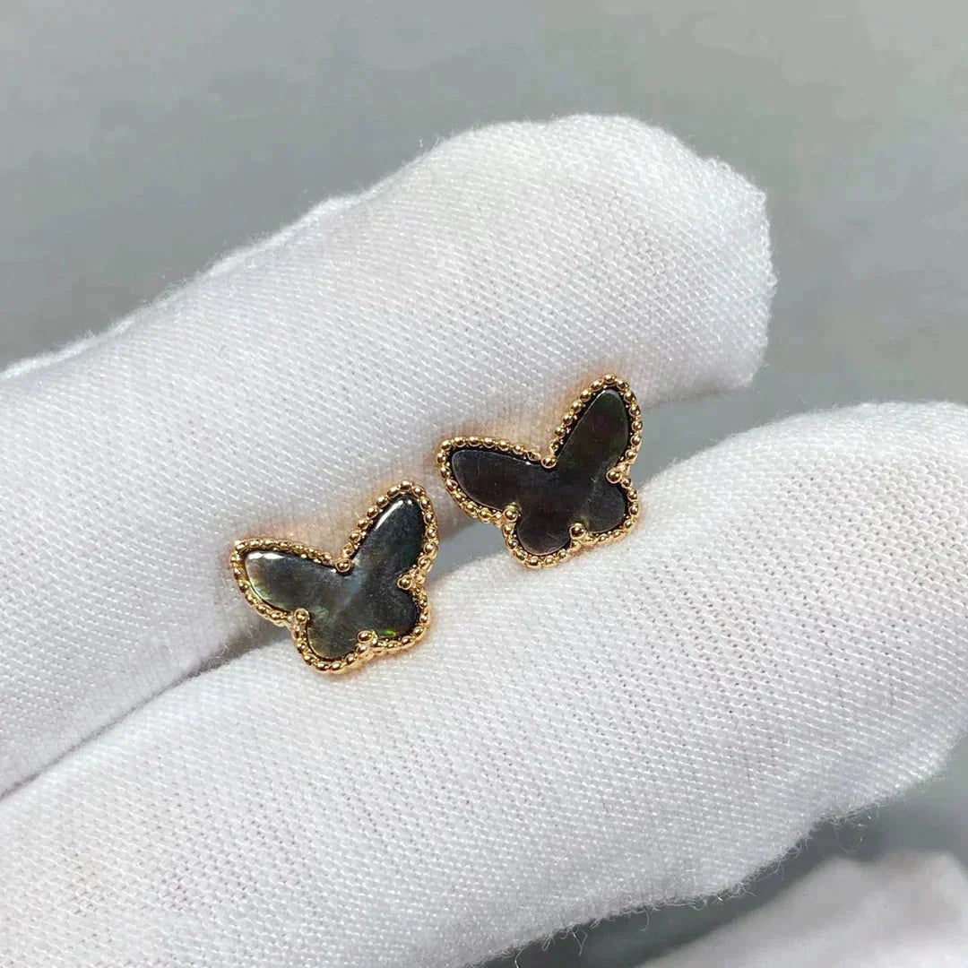 [NOBLE AURA]BUTTERFLY DARK MOP  EARRINGS