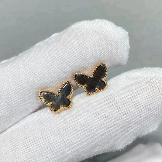 [NOBLE AURA]BUTTERFLY DARK MOP  EARRINGS