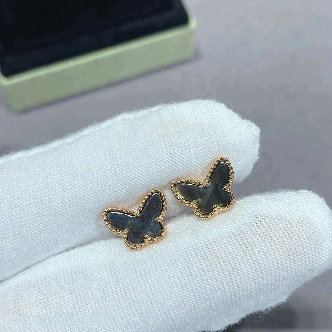 [NOBLE AURA]BUTTERFLY DARK MOP  EARRINGS