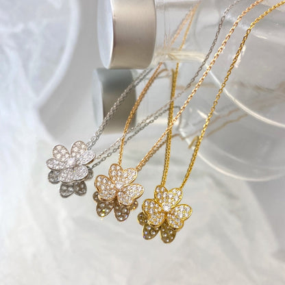 [NOBLE AURA]FLOWER DIAMOND NECKLACE