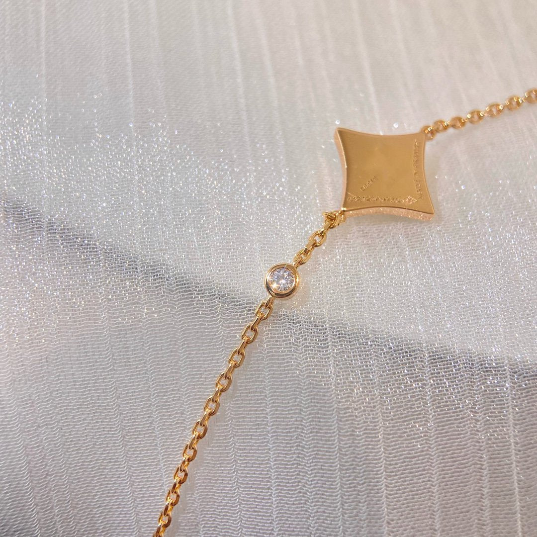 [NOBLE AURA]COLOR STAR CARNELIAN PINK GOLD DIAMOND BRACELET