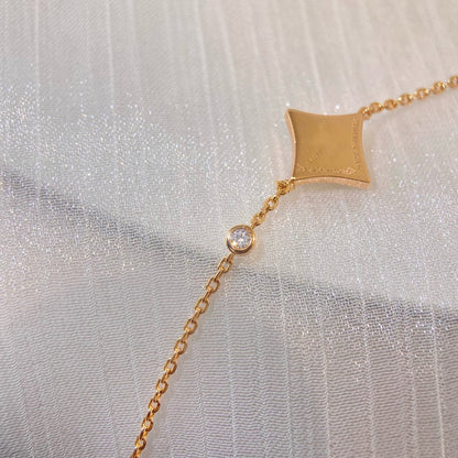 [NOBLE AURA]COLOR STAR CARNELIAN PINK GOLD DIAMOND BRACELET