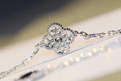 [NOBLE AURA]CLOVER 20 MOTIFS ONYX DIAMOND SILVER