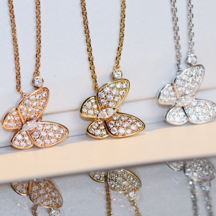 [NOBLE AURA]BUTTERFLY DIAMOND NECKLACE