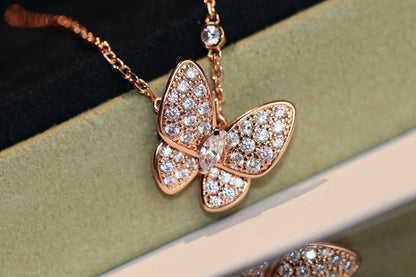 [NOBLE AURA]BUTTERFLY DIAMOND NECKLACE