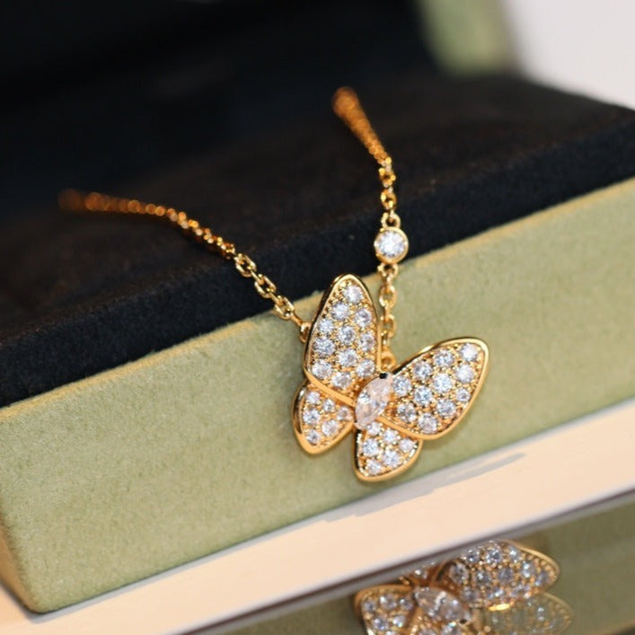 [NOBLE AURA]BUTTERFLY DIAMOND NECKLACE