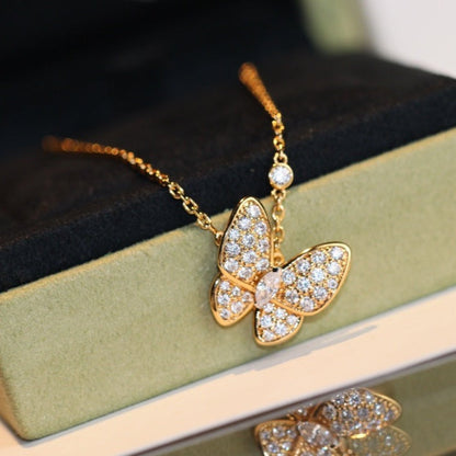 [NOBLE AURA]BUTTERFLY DIAMOND NECKLACE