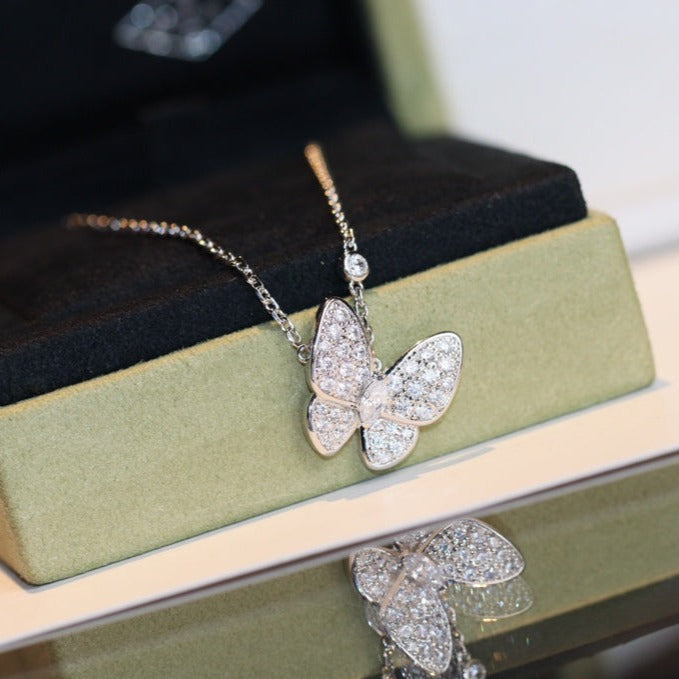[NOBLE AURA]BUTTERFLY DIAMOND NECKLACE