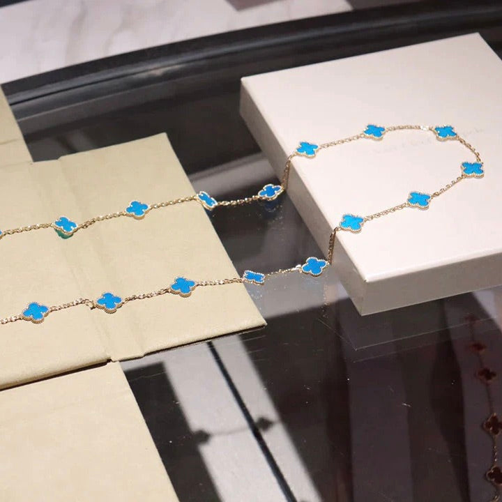 [NOBLE AURA]CLOVER 20 MOTIFS TURQUOISE GOLD