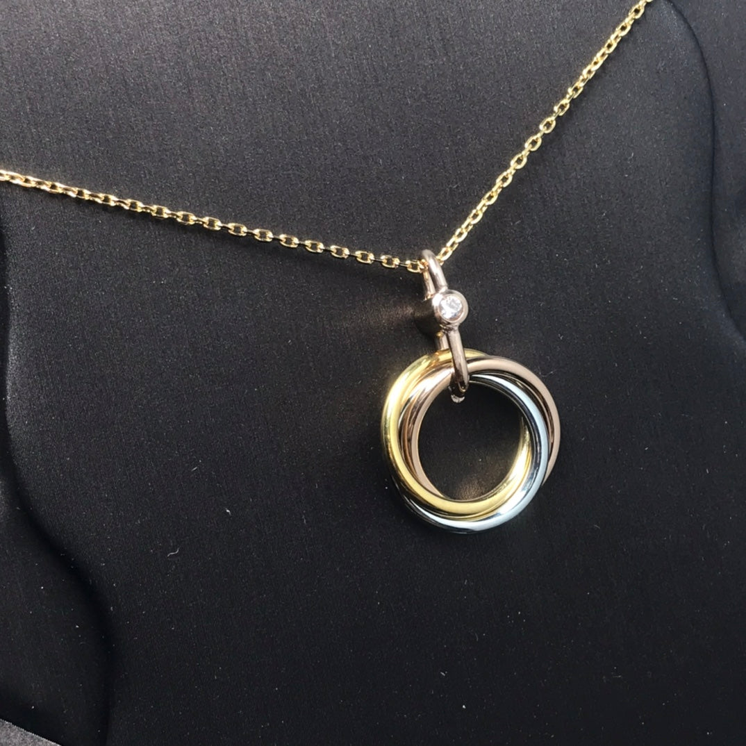 [NOBLE AURA] TRINITY  NECKLACE 1 DIAMOND