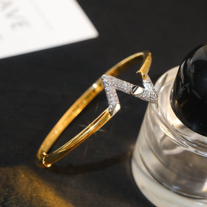 [NOBLE AURA]VOLTE UPSITE DOWN GOLD DIAMOND BRACELET