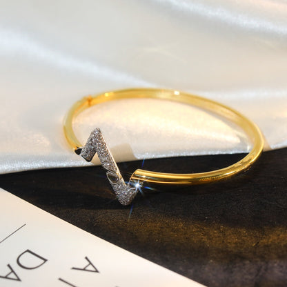 [NOBLE AURA]VOLTE UPSITE DOWN GOLD DIAMOND BRACELET