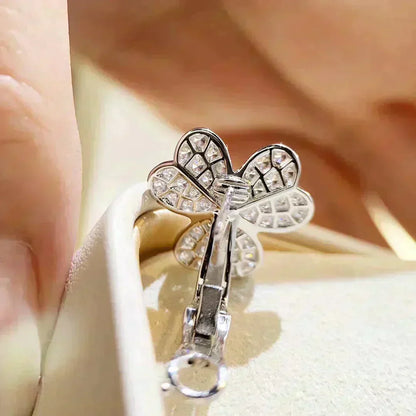 [NOBLE AURA]CLOVER COMOS DIAMOND EARRINGS SILVER