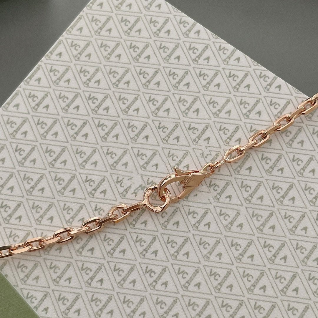 [NOBLE AURA]LUCKY SPRING 15 MOTIFS ROSE GOLD NECKLACE