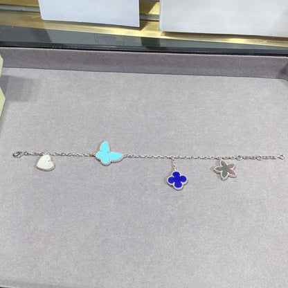 [NOBLE AURA]LUCKY SPRING SILVER BRACELET 4 MOTIF