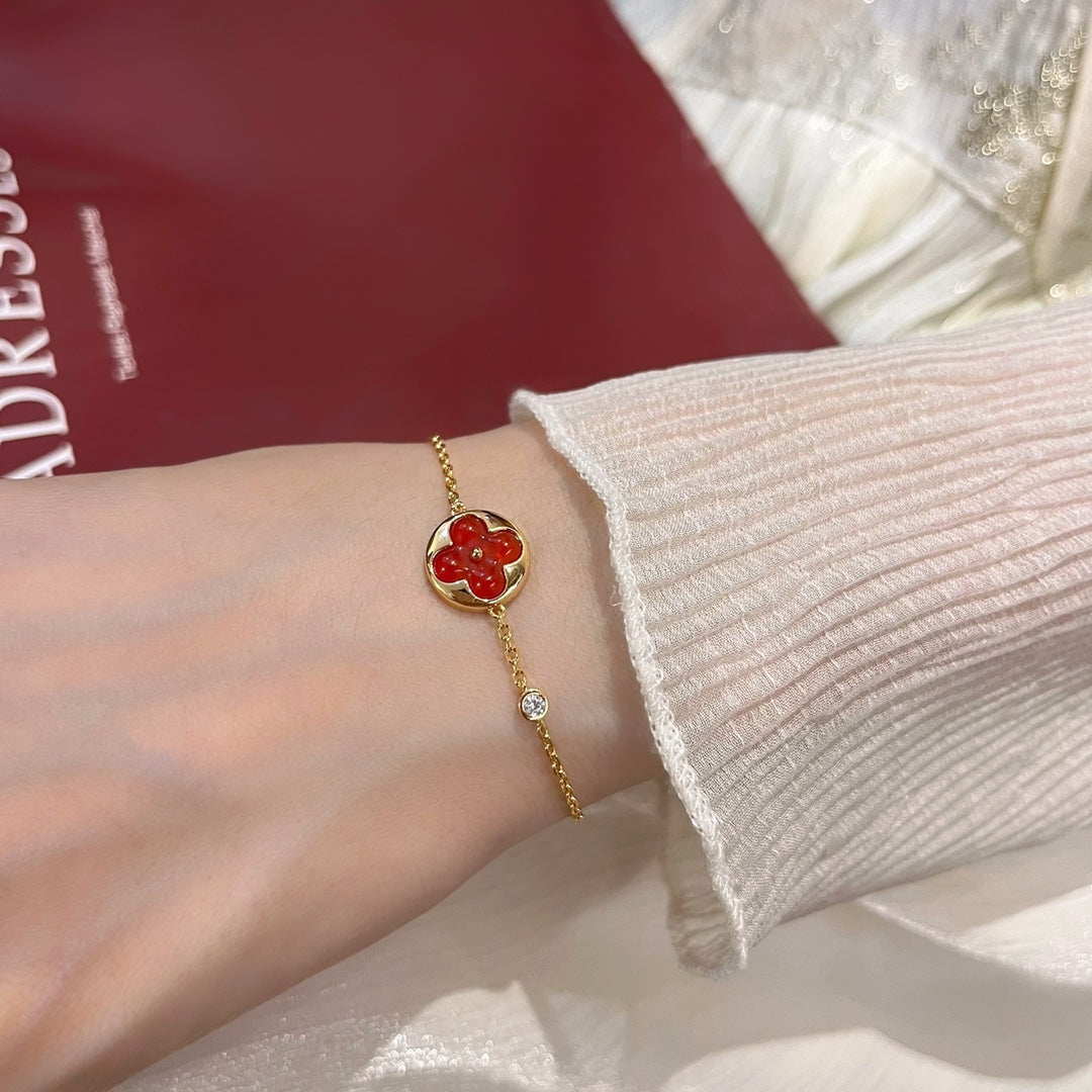 [NOBLE AURA]SUN PEDANT CARNELIAN BRACELET