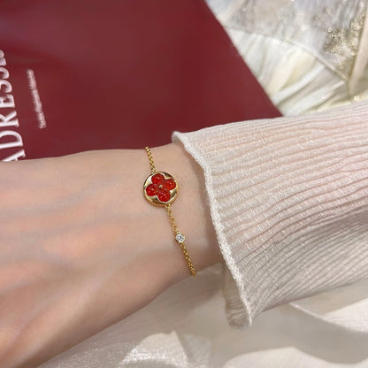 [NOBLE AURA]SUN PEDANT CARNELIAN BRACELET