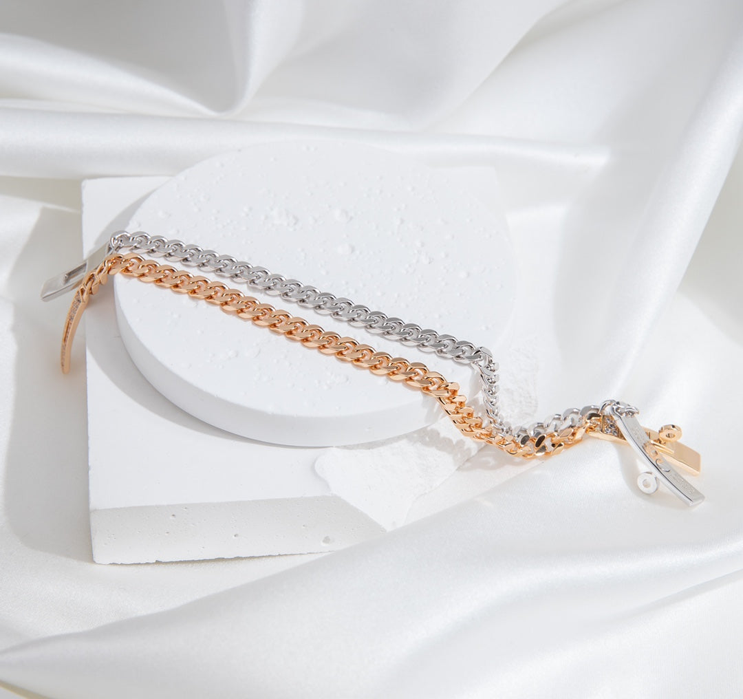 [NOBLE AURA]KELLY CHAIN SILVER DIAMOND BRACELET