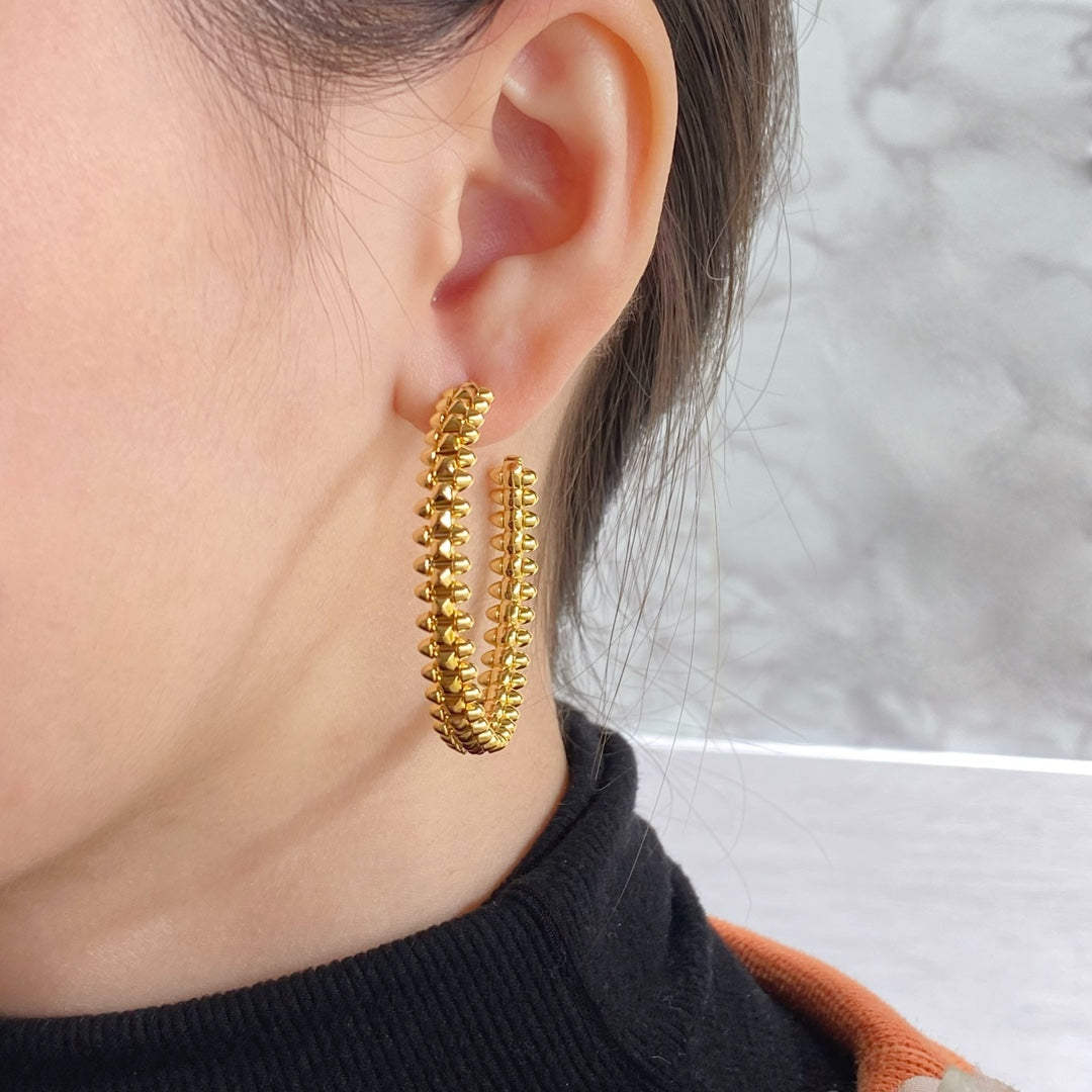 [NOBLE AURA] CLASH HOOP LARGE EARRINGS