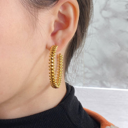 [NOBLE AURA] CLASH HOOP LARGE EARRINGS