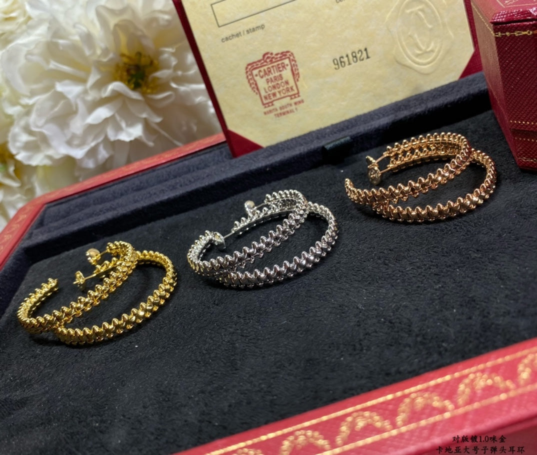 [NOBLE AURA]CLASH LARGE HOOP EARRINGS