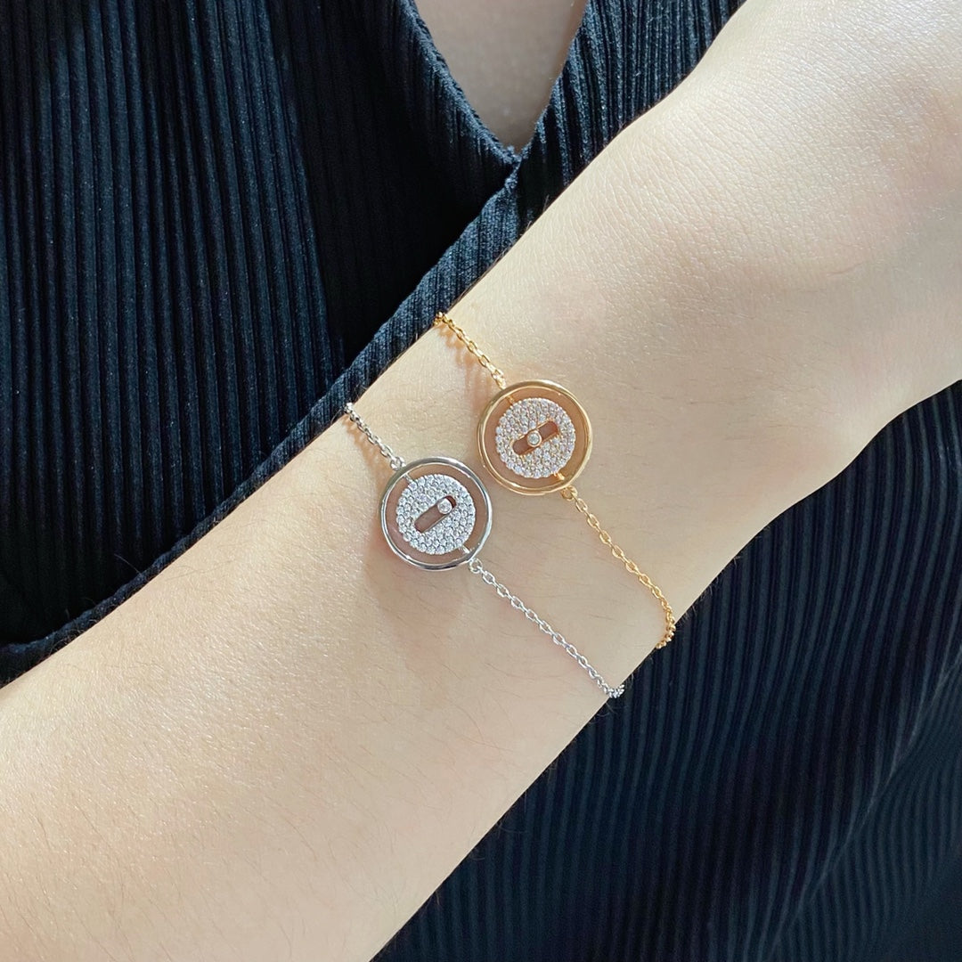 [NOBLE AURA]LUCKY MOVE DIAMOND PAVED BRACELET