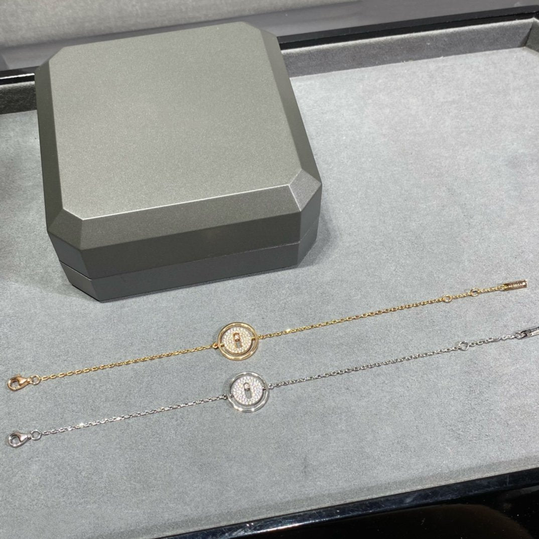 [NOBLE AURA]LUCKY MOVE DIAMOND PAVED BRACELET