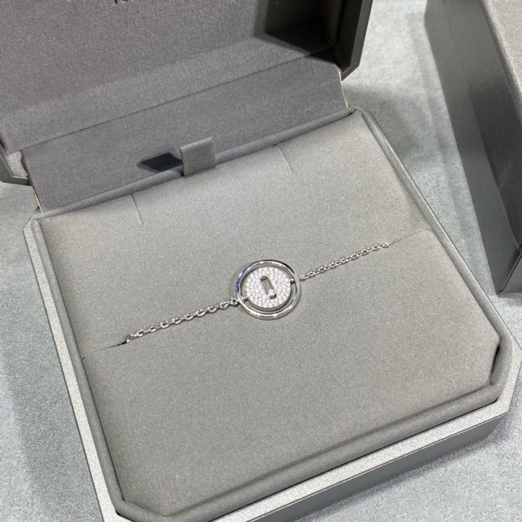 [NOBLE AURA]LUCKY MOVE DIAMOND PAVED BRACELET