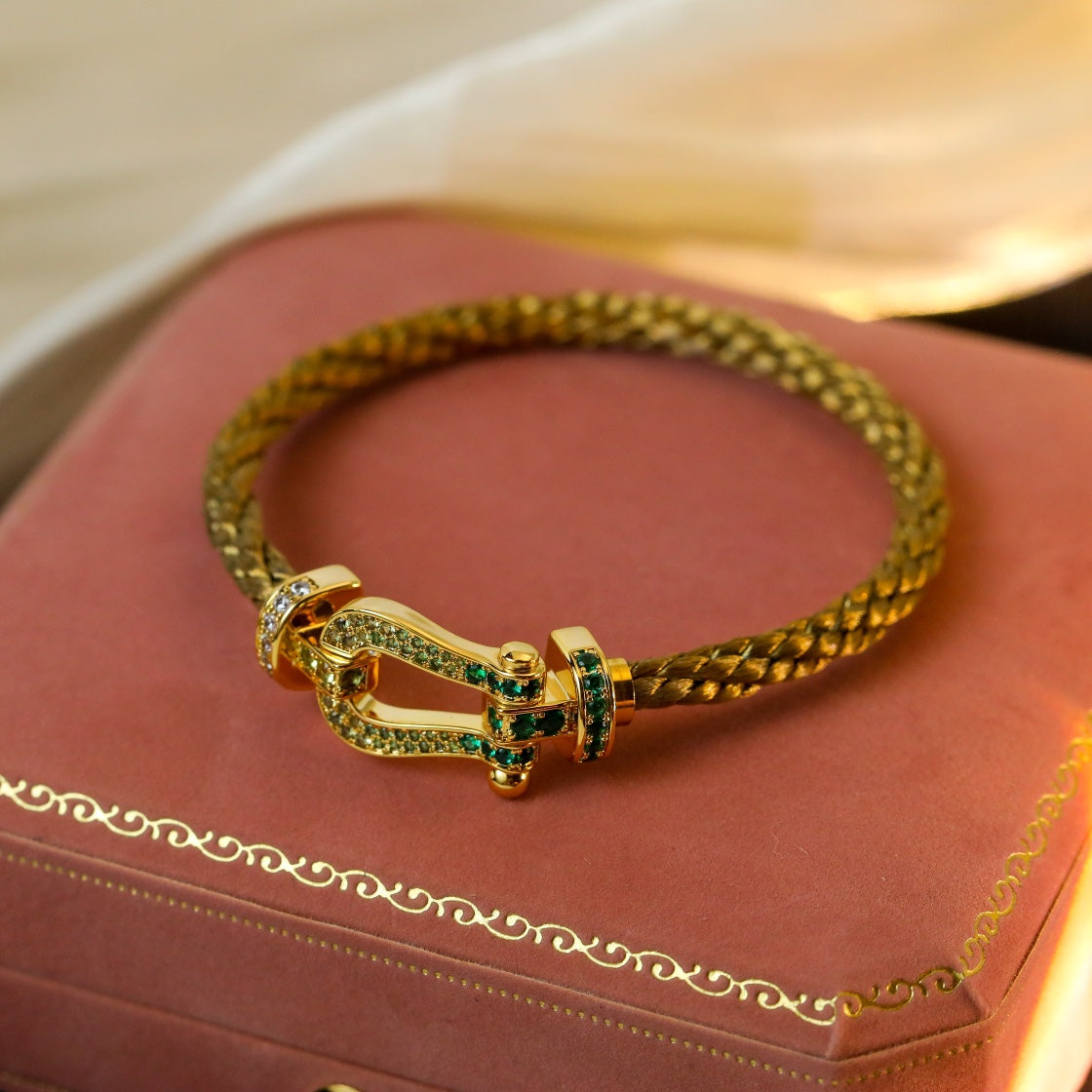 [NOBLE AURA]FORCE 10 GOLD GREEN DIAMOND PAVED