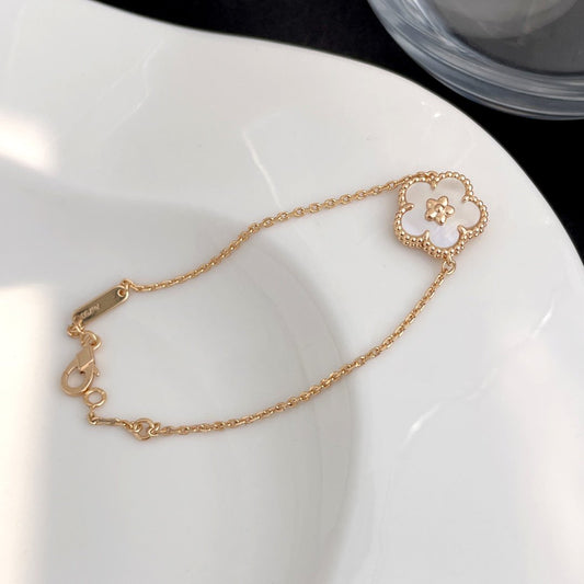 [NOBLE AURA]LUCKY SPRING ROSE GOLD MOP BRACELET