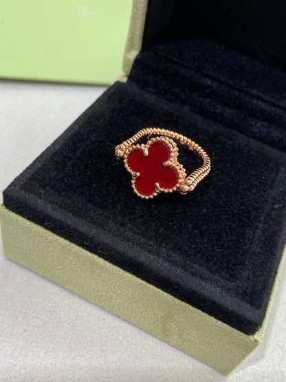 [NOBLE AURA]CLOVER RIVERSIBLE RING GOLD COLLECTION