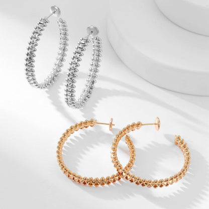 [NOBLE AURA] CLASH HOOP LARGE EARRINGS