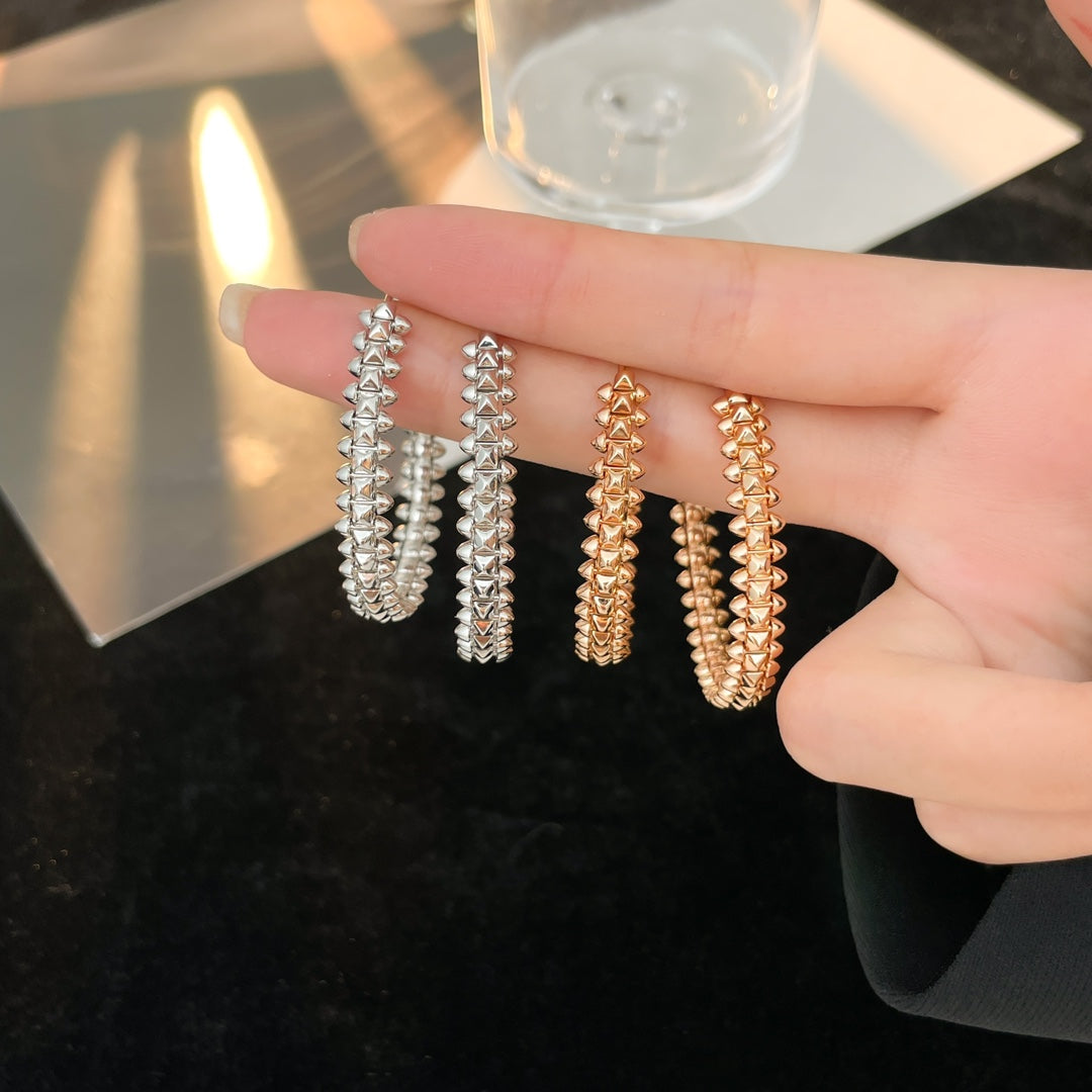 [NOBLE AURA] CLASH HOOP LARGE EARRINGS