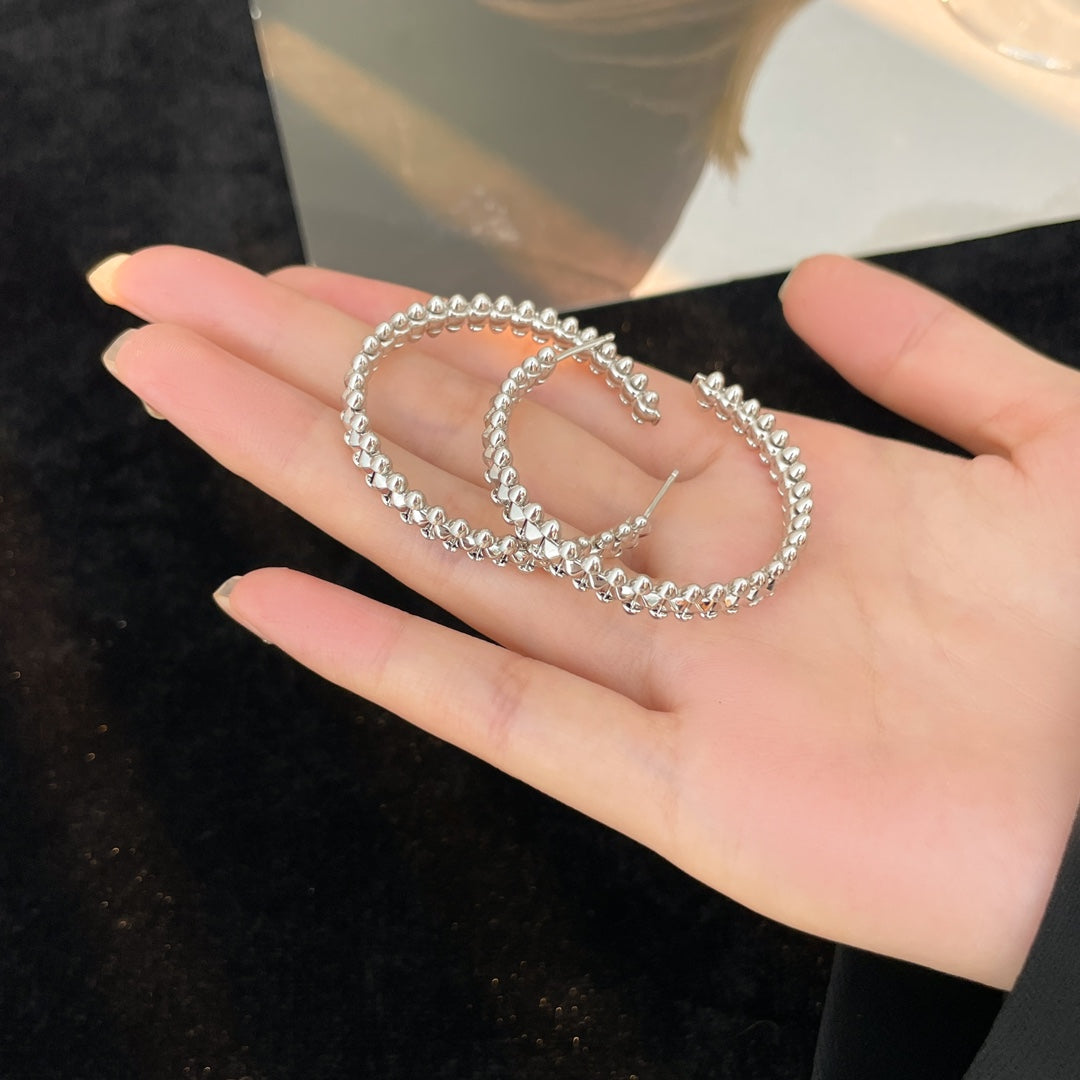 [NOBLE AURA] CLASH HOOP LARGE EARRINGS