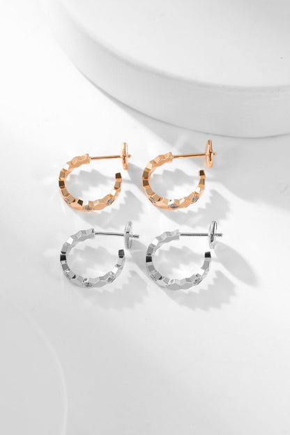 [NOBLE AURA]BEE LOVE DIAMOND HOOP EARRINGS