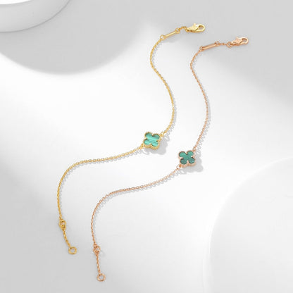 [NOBLE AURA]CLOVER BRACELET MALACHITE 1 MOTIF