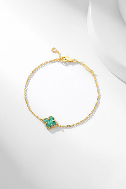 [NOBLE AURA]CLOVER BRACELET MALACHITE 1 MOTIF