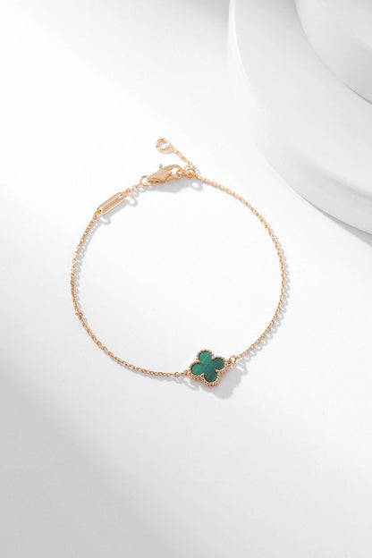 [NOBLE AURA]CLOVER BRACELET MALACHITE 1 MOTIF
