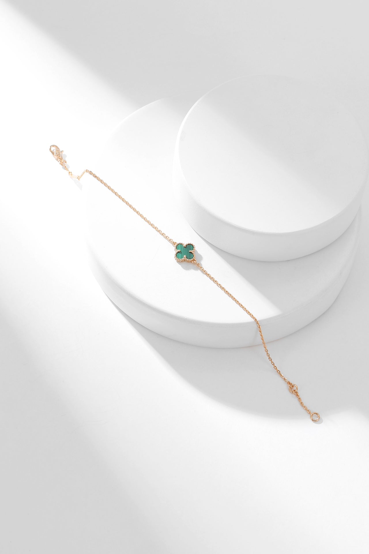 [NOBLE AURA]CLOVER BRACELET MALACHITE 1 MOTIF
