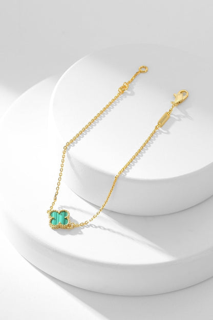 [NOBLE AURA]CLOVER BRACELET MALACHITE 1 MOTIF