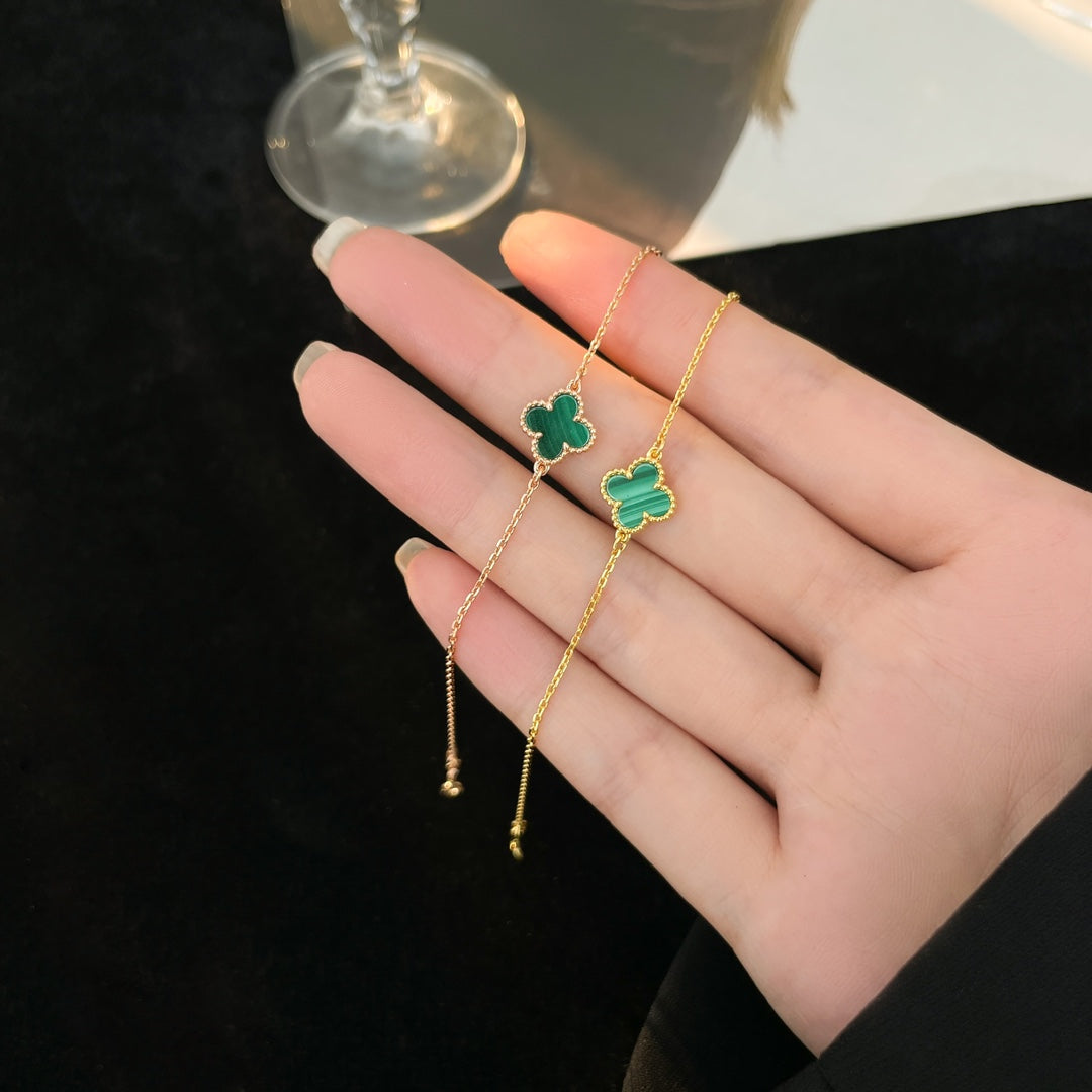 [NOBLE AURA]CLOVER BRACELET MALACHITE 1 MOTIF