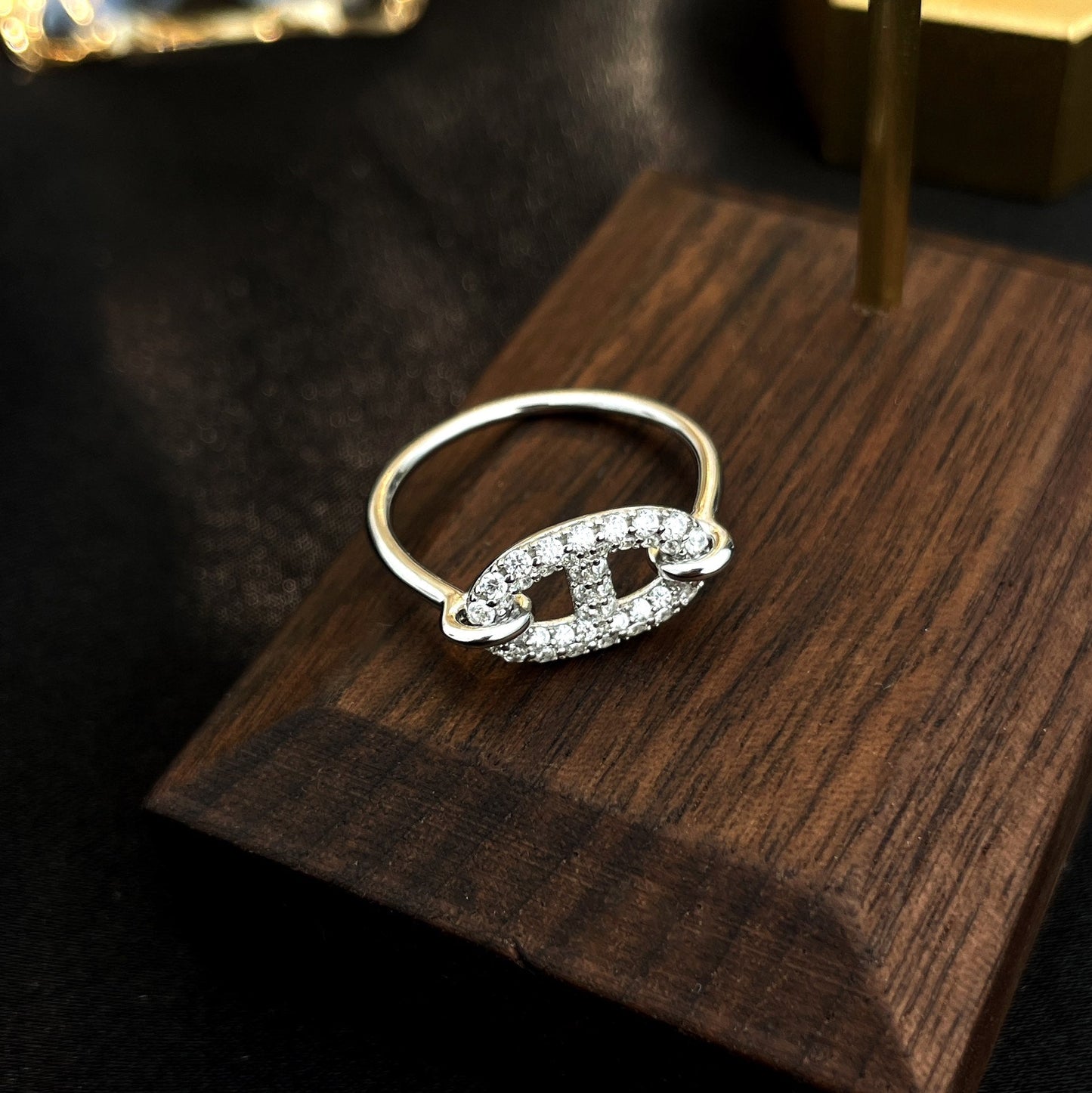 [NOBLE AURA]RONDE SMALL SILVER DIAMOND RING