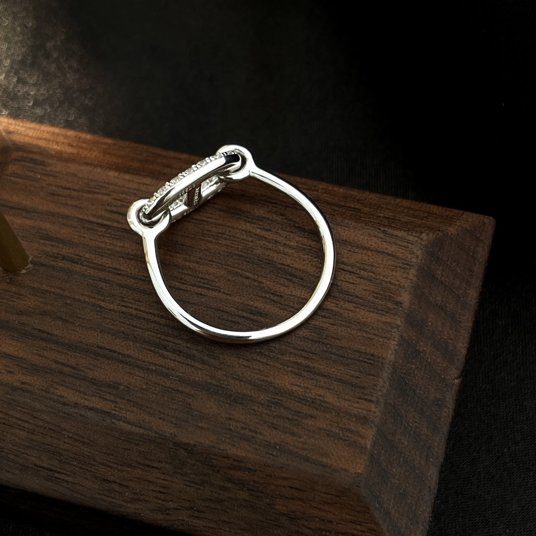 [NOBLE AURA]RONDE SMALL SILVER DIAMOND RING