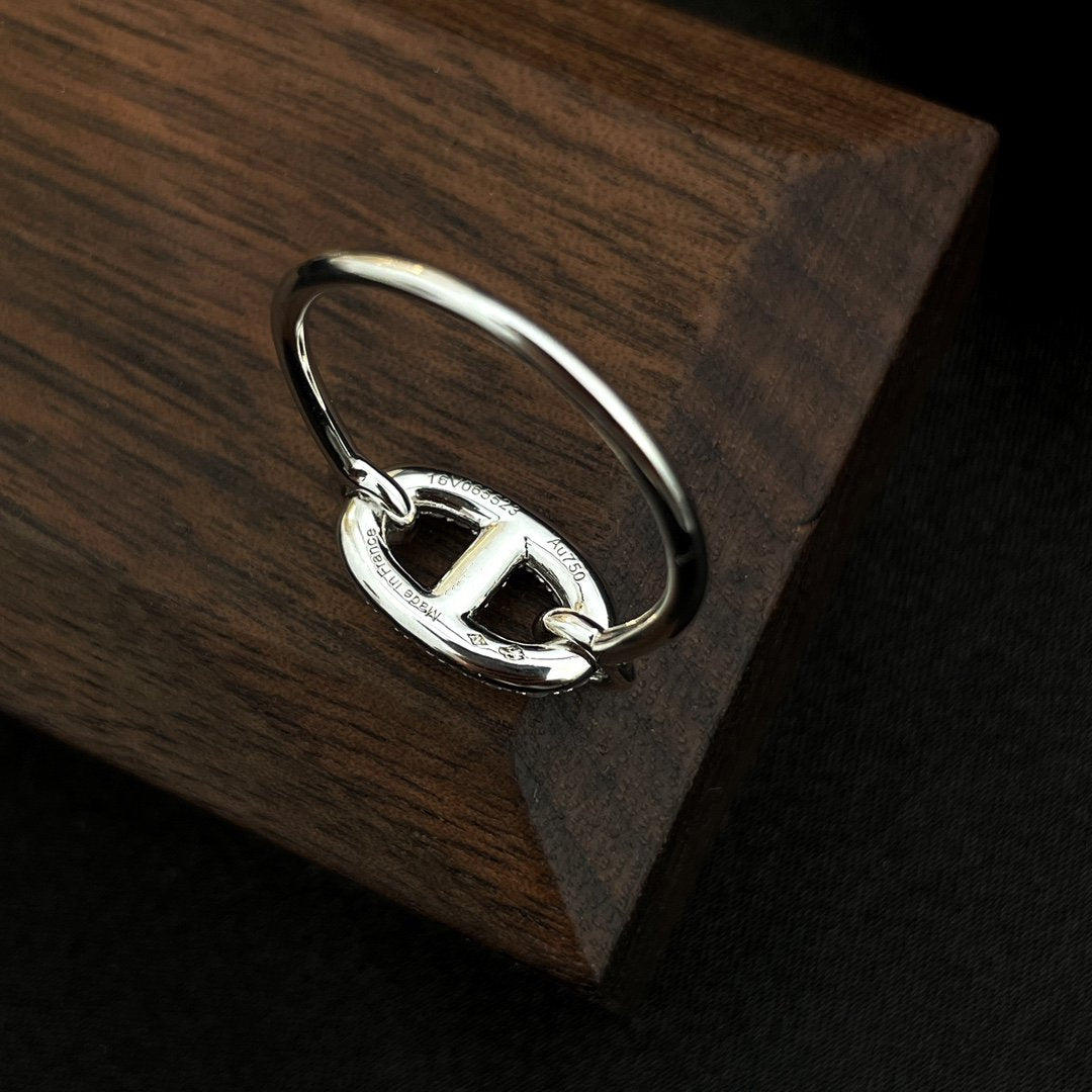 [NOBLE AURA]RONDE SMALL SILVER DIAMOND RING