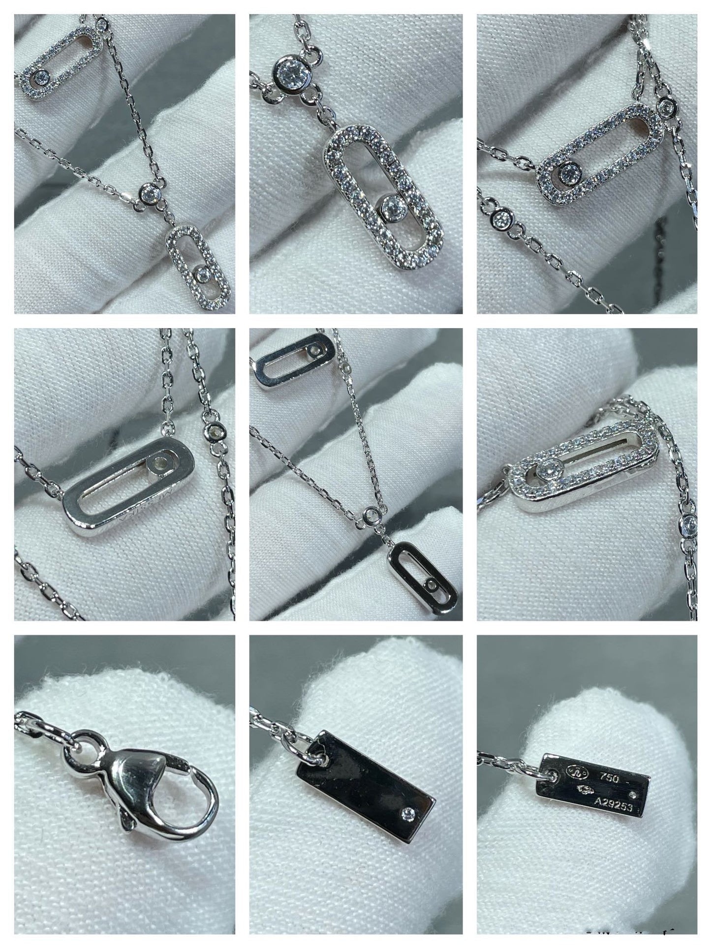 [NOBLE AURA]MOVE 2 ROW DIAMOND NECKLACE