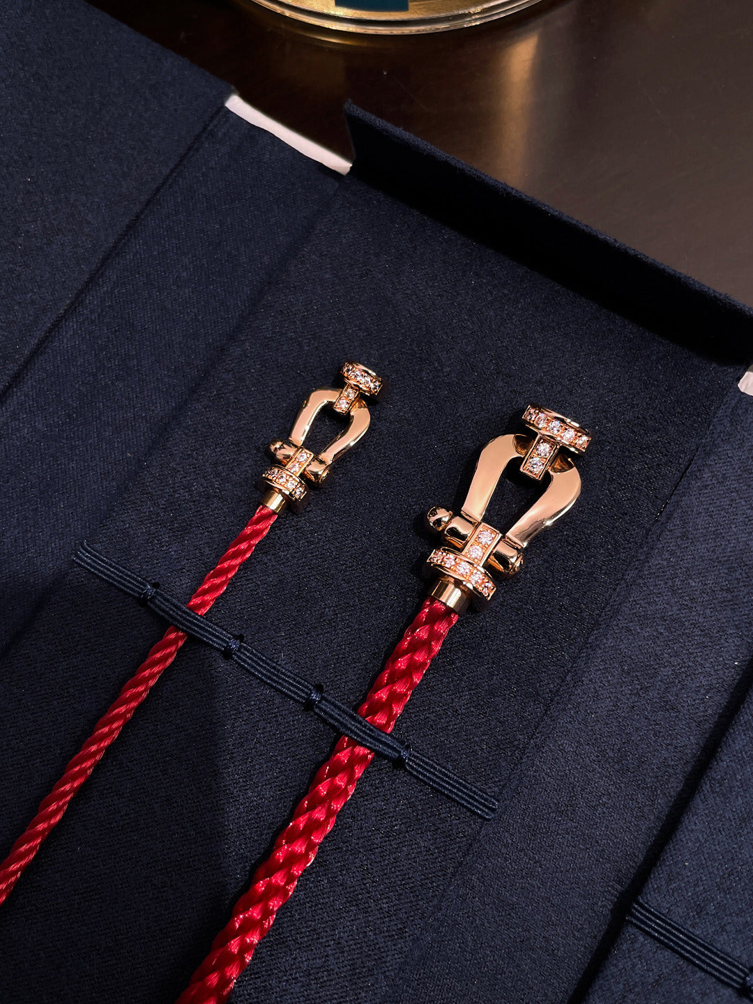 [NOBLE AURA]FORCE 10 HALF DIAMOND PINK GOLD RED CORDERI LARGE AND MEDIUM MODEL