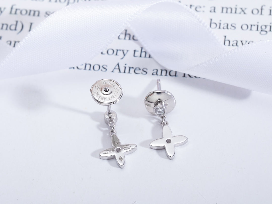 [NOBLE AURA]VIDYLLE SILVER DIAMOND MINI DROP EARRINGS