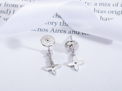 [NOBLE AURA]VIDYLLE SILVER DIAMOND MINI DROP EARRINGS